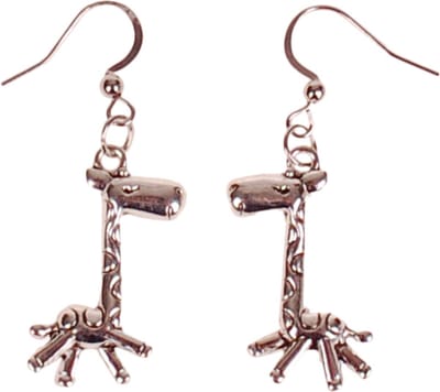 Oorbellen met Hangertjes Giraf Zilverkleurig 2,5cm