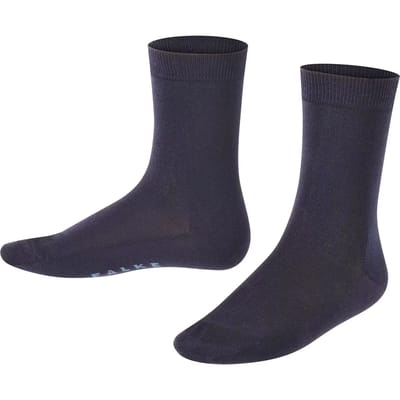 FALKE Cotton Finesse elegant fijn katoen sokken kinderen blauw - maat 35-38