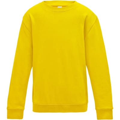 Just Hoods - AWDis Sweat Kinder - Sun Yellow maat 7/8 (M)