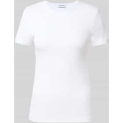 Slim fit t-shirt van elastische katoenmix