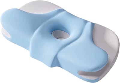 Slaapkussen Nek Kussen – Orthopedisch Contour Memory Foam Kussen voor Rug- en Zijslapers 24x13,7x4,7 inch - Blauw