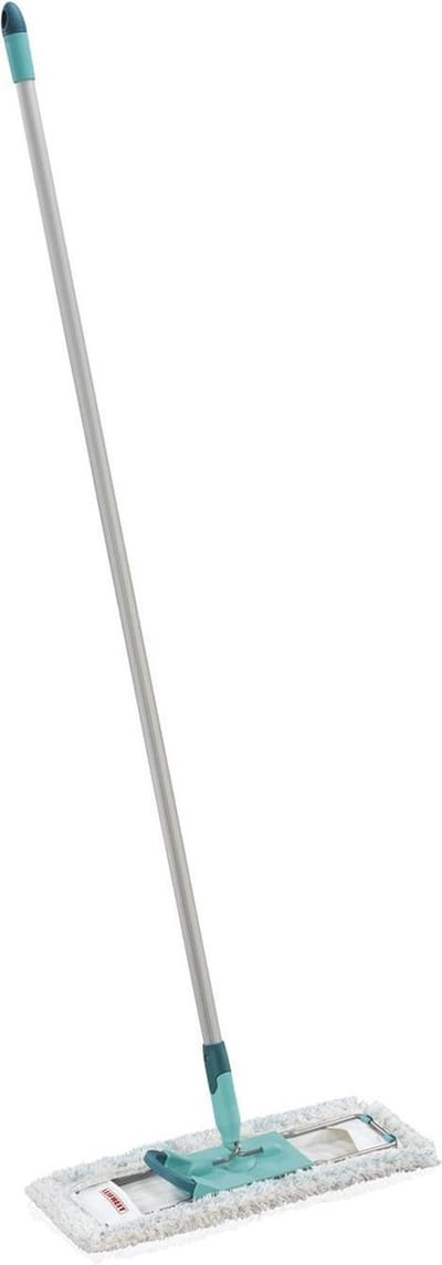 Leifheit Profi vloerwisser XL Cotton Plus - aluminiumsteel 140 cm - 42 cm wisbreedte - 360° draaibare scharnier - Click System