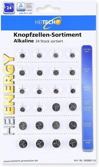Knoopcelbatterijen Set - Alkaline Batterijen - Apparaten Voeden - Lange Houdbaarheid - 24 Stuks - Zilverkleurig