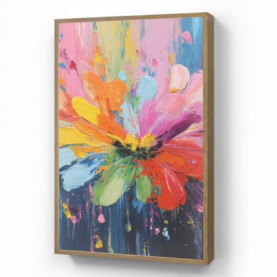 Wandlamp 70x100 cm - Oplaadbaar - Kleuruitbarsting - Expressieve sfeer - Bloem - Wandlampen binnen woonkamer - Slaapkamer lamp - Decoratieve nachtlamp - Vloerlamp draadloos