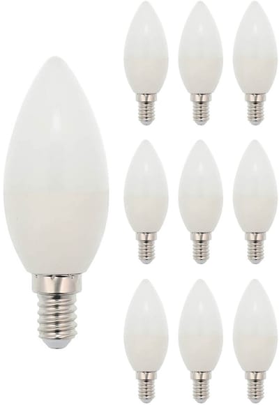 VITO LED Kaarslamp C37 E14 - 5W (vervangt 40W) - 390lm - 2700K - 220-240V - Ø50mm - Energiezuinig - 10 stuks