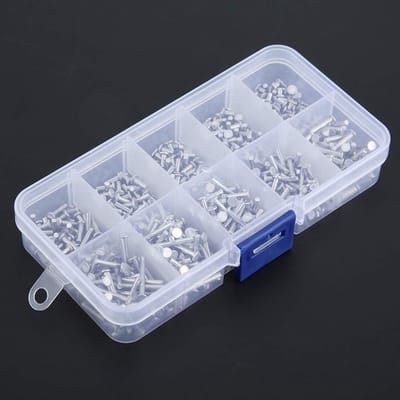 Rivets Aluminium 500 Stuks - M2 Platte Kop Solid Rivets voor Klussen en Reparaties, 3mm x 18mm