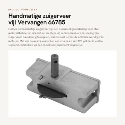 Dailygoods- Zuigerveer Vijl Handmatig - Aluminiumlegering - 120 Grit Hardmetalen Slijpschijf - Inclusief Handvat - Bout - Voor Nauwkeurig Vijlen - Pistonringvijler