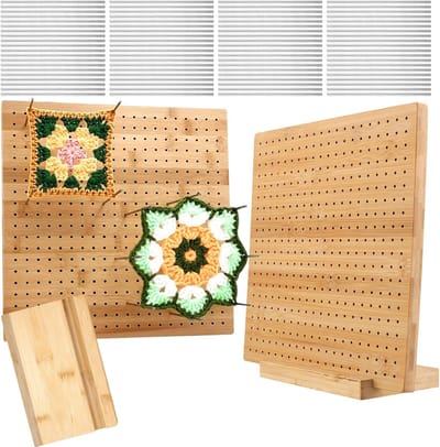 Grote 11 Inch Haakblokbord met 40 Spelden - Professioneel Gereedschap voor Breien en Haken van Granny Squares en Accessoires