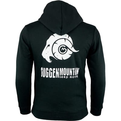 Heren Wandelhoodie Fleece Hoodie Outdoor met Logo Zwart