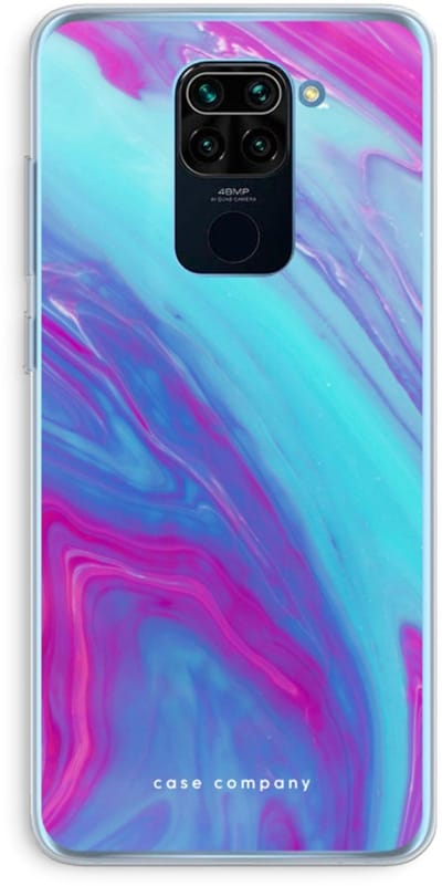 Case Company® - Hoesje geschikt voor Xiaomi Redmi Note 9 hoesje - Zweverige regenboog - Soft Cover Telefoonhoesje - Bescherming aan alle Kanten en Schermrand