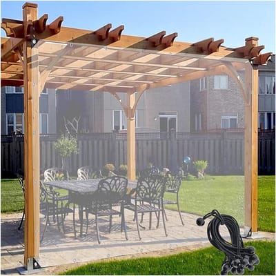 Waterdicht Zonnenscherm - Scheidingsscherm Buitenluifel - Tuin Beschermen - 85% Transparant - 012 mm Dikte - Transparant