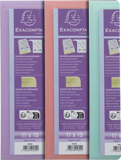 Exacompta 20x Showalbum 11x15cm in polypropyleen Kreacover Pastel 40 zichten - Geassorteerd - 5809E