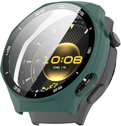 Stravo Screen protector case met bezel met schaalverdeling voor Huawei Watch GT 6 Pro 46mm - Full Cover Hard Case / Beschermend Hoesje - Groen - HUAWEI WATCH GT6 Pro 46mm screenprotectors