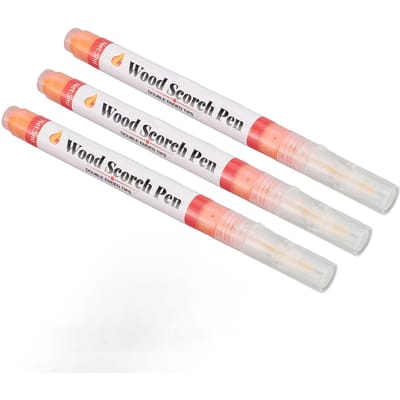 3 Pièces Stylo de Marquage pour Pyrogravure Résistant aux Hautes Températures Stylo Marqueur pour Pyrogravure pour Sous-Verre en Bois white