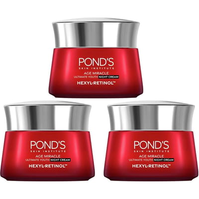 Pond'S Age Miracle Ultimate Youth Nachtcrème Hexyl-Retinol 45 g. 45 g. x 3 pcs