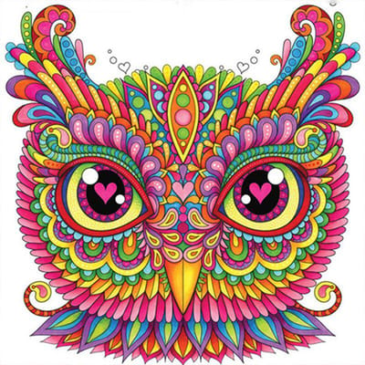 Diamant mosaïque hibou 5D diamant peinture Animal diamant broderie strass photos 30X30CM yellow