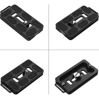 Plaque QR à dégagement rapide PU-70H 70 mm avec boucle de fixation pour trépied Arca Swiss 70mm black