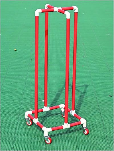 Hoelahoep Standaard - Springtouw Rek - Sport Organiseren - Verrijdbaar Ontwerp - 85 cm Hoog - Rood
