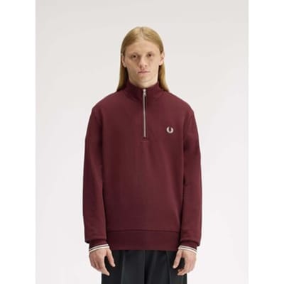 Fredperry Fp Sweatshirt Met Halve Rits - Fashion Wear - Volwassen