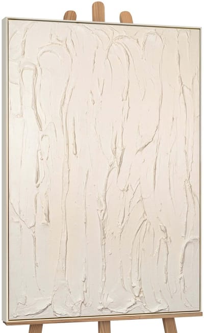 Canvas schilderij groot handgeschilderd sluier abstract delicaat – YS-Art Gallery – Mysterieuze wanddecoratie voor woonkamer – Modern schilderij voor slaapkamer en hal