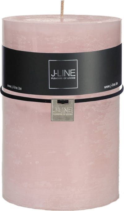 J-Line cilinderkaars - poederroze - 120U - XL - 6 stuks