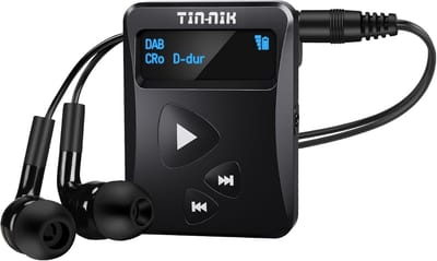 Draagbare Radio - Digitale Ontvanger - Sport en Beweging - OLED Display - 27 Gram - Zwart