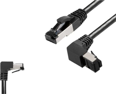 BKL Electronic 144019 RJ45 Netwerkkabel, patchkabel CAT 8.1 S/FTP 2 m Zwart Halogeenvrij 1 stuk(s)