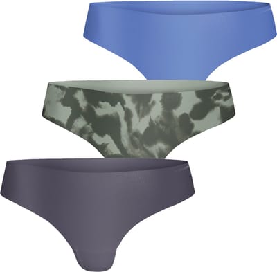 Björn Borg dames Invisible thong - string (3-pack) - blauw - print - grijs