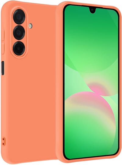 Hoesje Geschikt voor Samsung Galaxy A26 - Sterk & Shockproof - Hoes Cover - Siliconen Case - Perzik