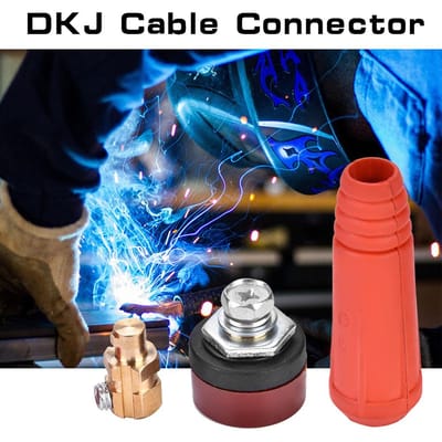 1 Stuks DKJ3550 Rood Europese Stijl Lasstroomkabel Snelkoppeling Snelmontage Adapter