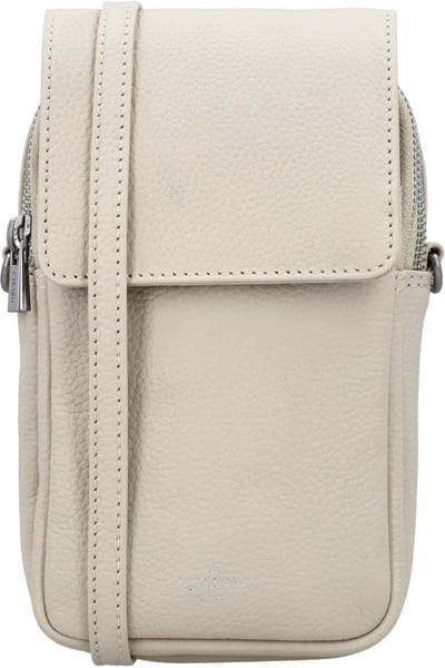 Charm London Washington Telefoontasje - Telefoon - Pasjes - Crossbody - Schoudertas - Leren Dames Tas - Crème