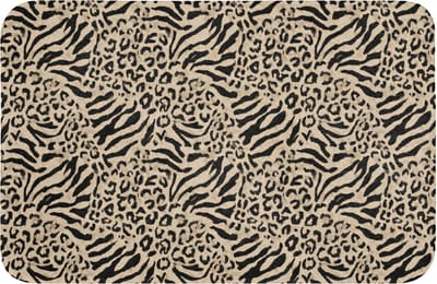WC mat 60x40 cm - Antislip - Giraf - Zebra - Motief - Bruin - Toiletmat - Vloermat - Douchemat - Toilet tapijt - Toiletmatten