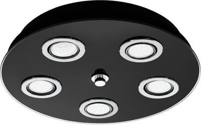 EGLO Grattino Plafondlamp - GU10 - Staal|Glas - Zwart