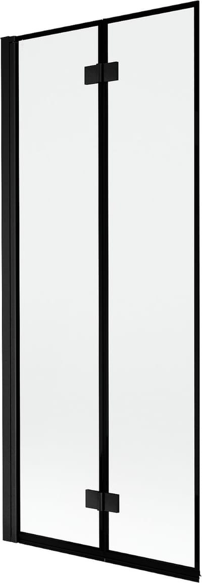 Mexen Mist badwand 2-delig links 80 x 150 , zwart frame, zwart - 8A9-080-002-70-70-L