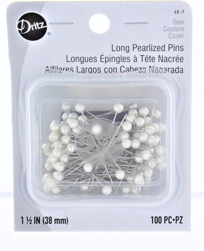 100 Lange Parelwitte Knaalspelden - Maat 24 - 38mm