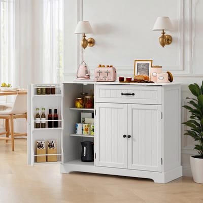 Bealife AP102 Keukenkast - 1 Lade en 3 Deuren - 105 × 40 × 84 cm - Wit
