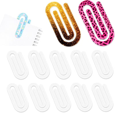 Set van 12 Sublimatie Lege Acryl Jumbo Paperclips en Bladwijzers 10 x 5 cm voor Creatieve DIY Projecten, Kantoor en Schoolbenodigdheden