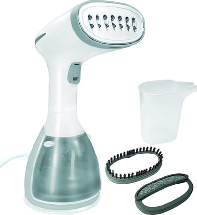 Stoomapparaat Kleding – Draagbare kledingstomer 1500 Watt - Stoomreiniger Incl 280ML Scheidingswatertank – Handstomer – Wit – Mini Reis Strijkijzer - ‎11.3x16x27.6cm