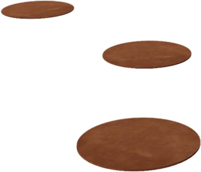 Cortenstaal staptegel - Rond - cm - 25x25cm - Roestkleur - MySteel