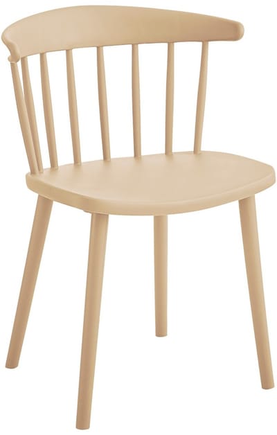 Leitmotiv Stoel Viejo - Warmgrijs - 57x44x75cm - Set van 4 - Modern - Woonkamer - Slaapkamer