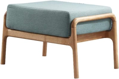 Stoffen Voetkruk - Zitbankje Poef - Ontspannen Zitten - Slijtvaste Stof - 67x43x43CM - Blauw