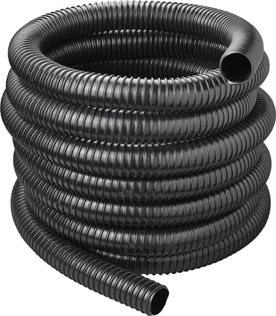 ProPlus Afvalwaterslang - 10 m - Afwatering - Temperatuurbestendig - Flexibel en Uittrekbaar - ø 40 mm - Voor het Geleiden van Afvalwater vanuit caravans/campers, vijvers en zwembaden - Afvoerkanaal - Zwart