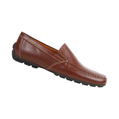 Geox - U 1144 V  - Instapper gekleed - Heren - Maat 44 - Cognac - 6010 -Coffee