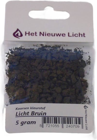 Het Nieuwe Licht ® - Kaarsen kleurstof - LICHT BRUIN - 5 gram