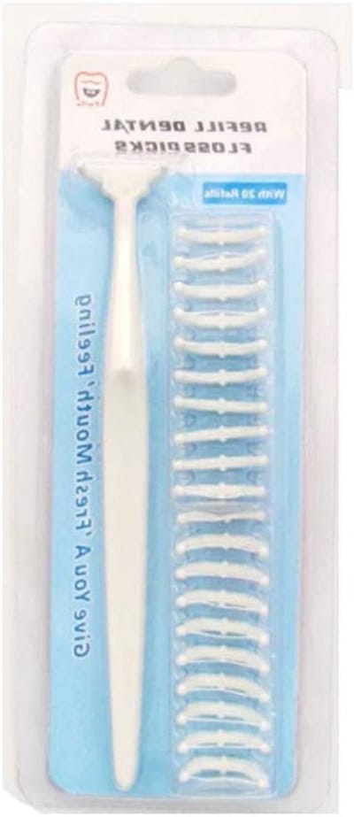 Tandenstoker voor tandreiniging met comfortabele grip - Scheurbestendige handgreep - Wit - Mondverzorging - Gezond tandvlees