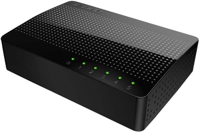 Gigabit Ethernet Switch - Netwerk Switch - Snelle Netwerkverbinding - Vijf Poorten - Desktop Model - Zwart
