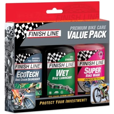 Set van 6 fietsonderhoudssets Finish Line PREMIUM BIKE CARE - EcoTech Wet BW (x6)