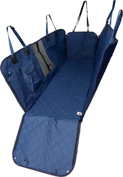 Pet Perfect Hondendeken Auto Achterbank en Kofferbak - Autodeken Hond - Beschermhoes - Hondenkleed - Waterafstotend - Blauw