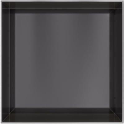 Hotbath &More Inbouwnis - 30 x 30 x 10 cm - Frameless - Geborsteld Zwart PVD