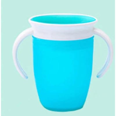 Baby Leer Drinkbeker Met Dubbel Handvat Klapdeksel 360 Graden Kan Worden Gedraaid Lekkend Beker Baby Waterbekers Fles